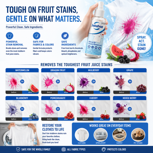 ✨ Fantastische vlekverwijderaar spray – verwijdert fruit‑, vet‑, wijn‑ en koffievlekken in enkele seconden. Niet schrobben, gewoon inspuiten en klaar! 🧼💪