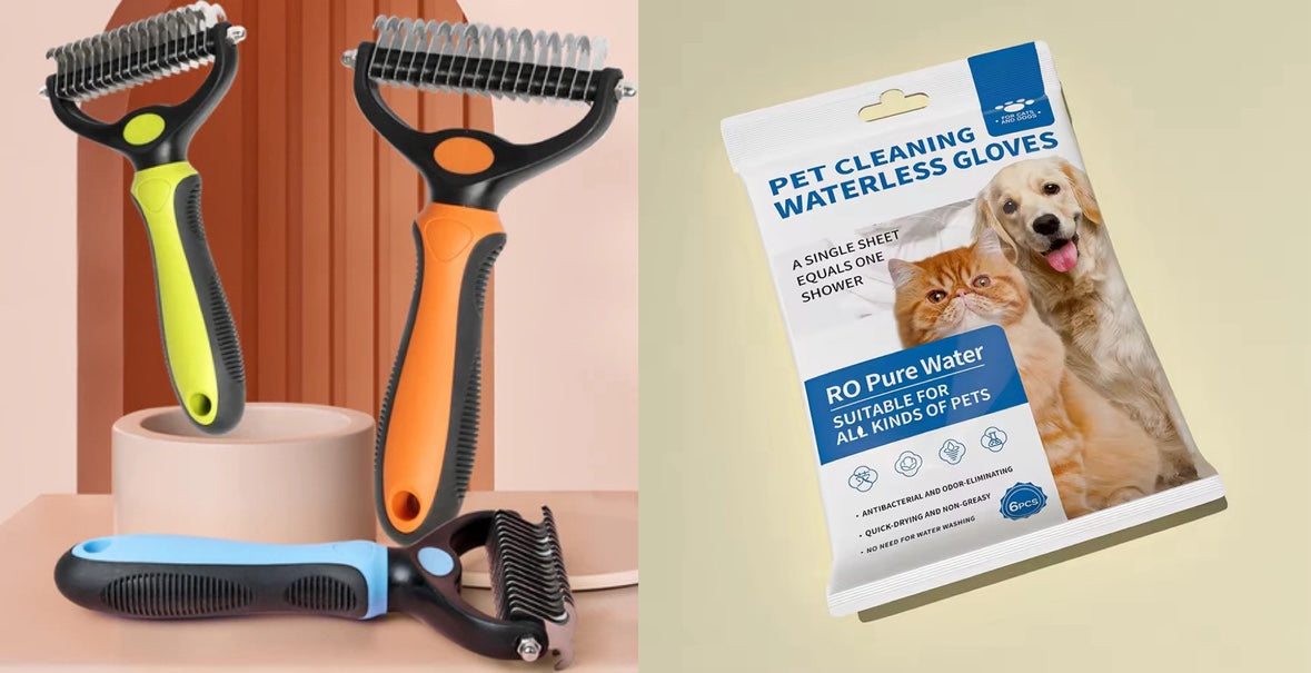 🐾 Verzorgende huisdierborstel voor honden en katten – Voor een nette en verzorgde vacht 🌿