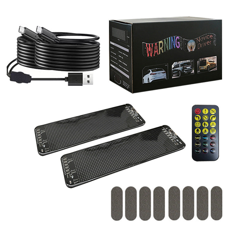 🔥 45% KORTING | Kleurrijke LED Ogenlamp voor Autoruiten – Flexibel Soft Screen met App-bediening