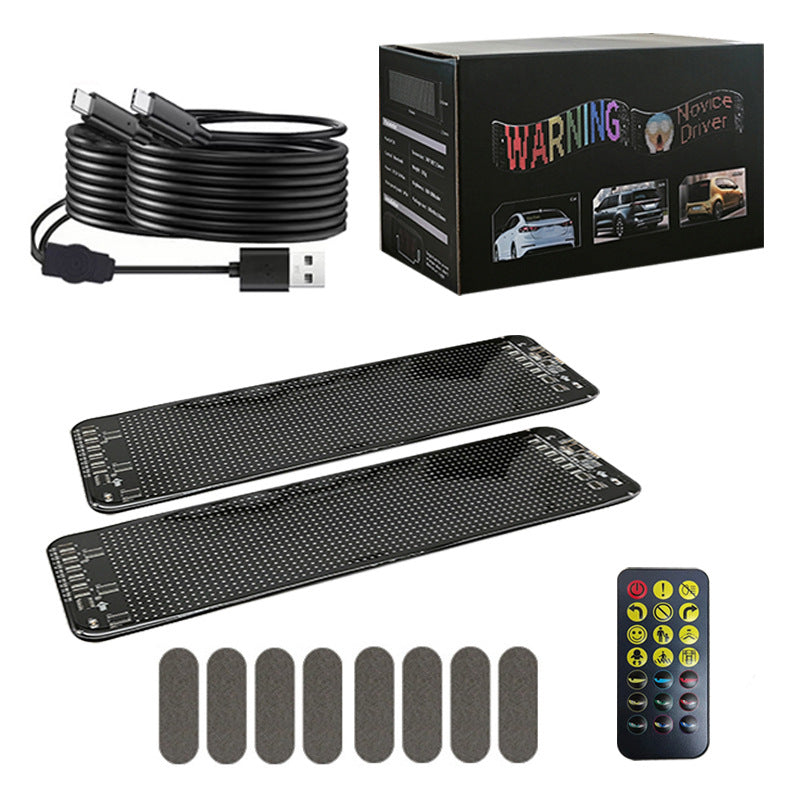 🔥 45% KORTING | Kleurrijke LED Ogenlamp voor Autoruiten – Flexibel Soft Screen met App-bediening