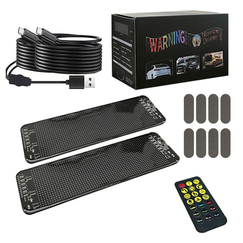 🔥 45% KORTING | Kleurrijke LED Ogenlamp voor Autoruiten – Flexibel Soft Screen met App-bediening