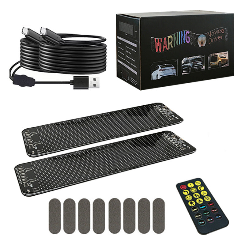 🔥 45% KORTING | Kleurrijke LED Ogenlamp voor Autoruiten – Flexibel Soft Screen met App-bediening