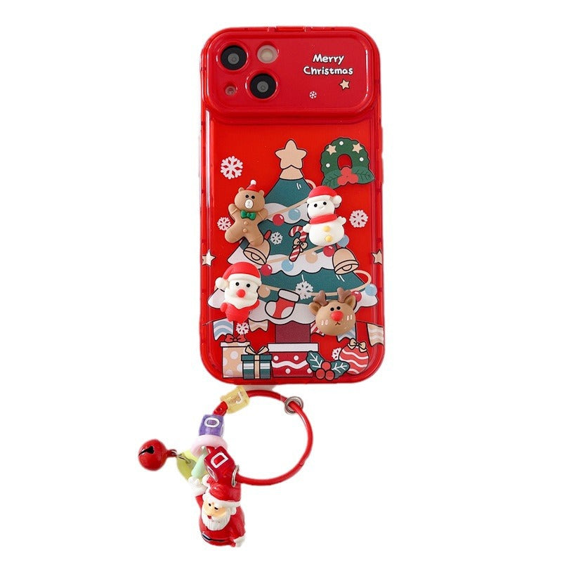 🎄Hete kerstuitverkoop 50% UIT🔥Van de de Hangerflips van de Kerstboom de Spiegeldekking voor iPhone🎅