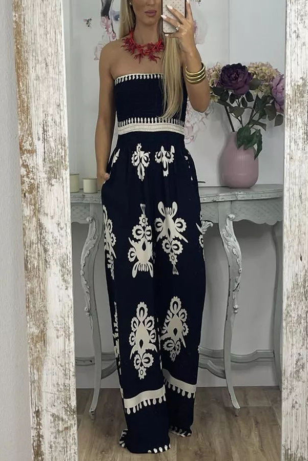 Tube Top Jarretel Jumpsuit