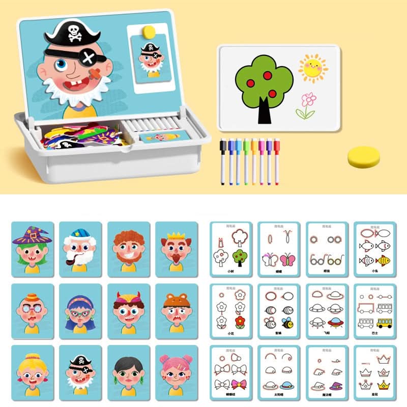 🔥Magnetische puzzels Face Dress Up Reisspel Dubbelzijdig Educatief leerspeelgoed voor kleuter