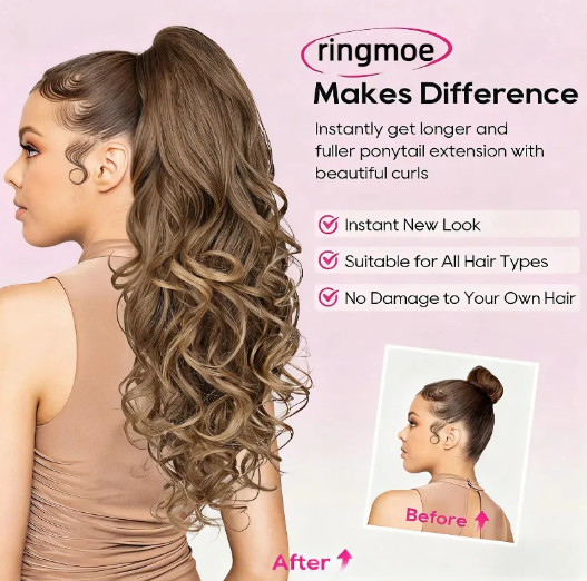 💜Tijdelijke aanbieding 45% KORTING💜Clip-on golvende paardenstaartverlenging