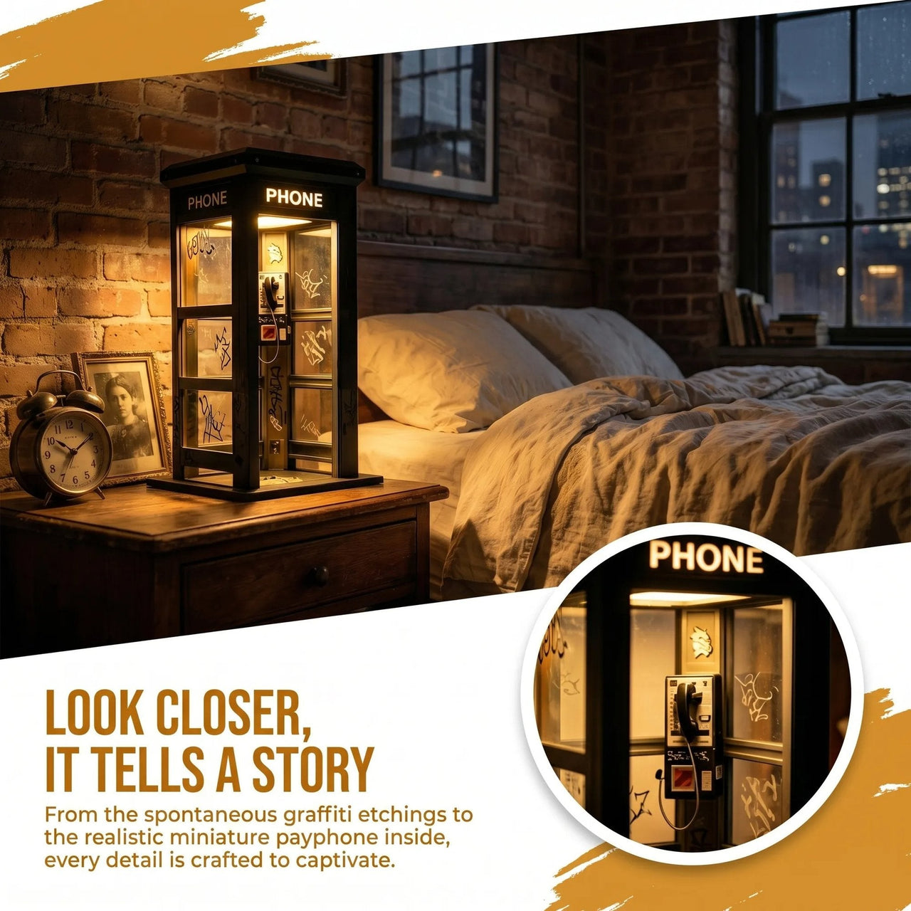 🥳2026 HOT SALE🥳💞✨ Vintage telefooncel-sfeerlamp