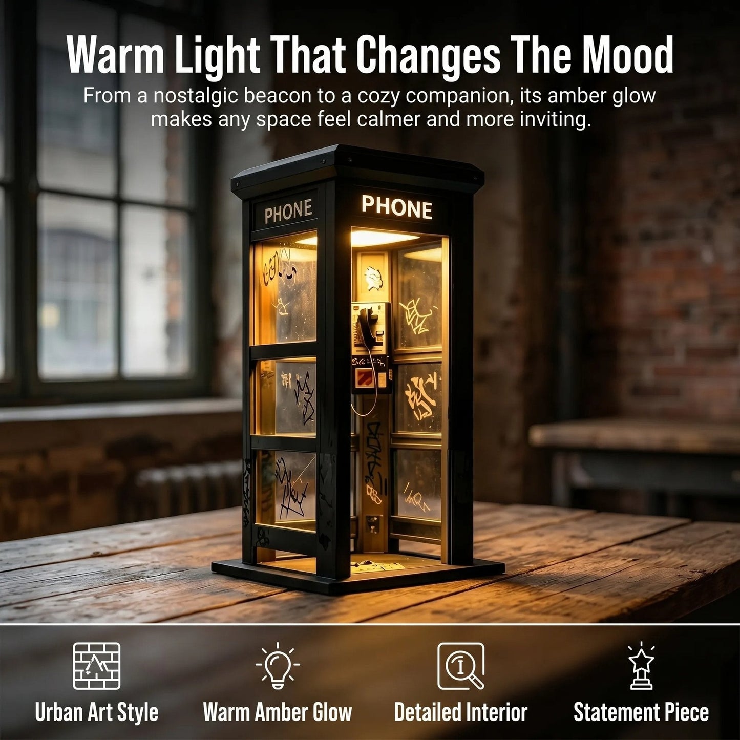 🥳2026 HOT SALE🥳💞✨ Vintage telefooncel-sfeerlamp