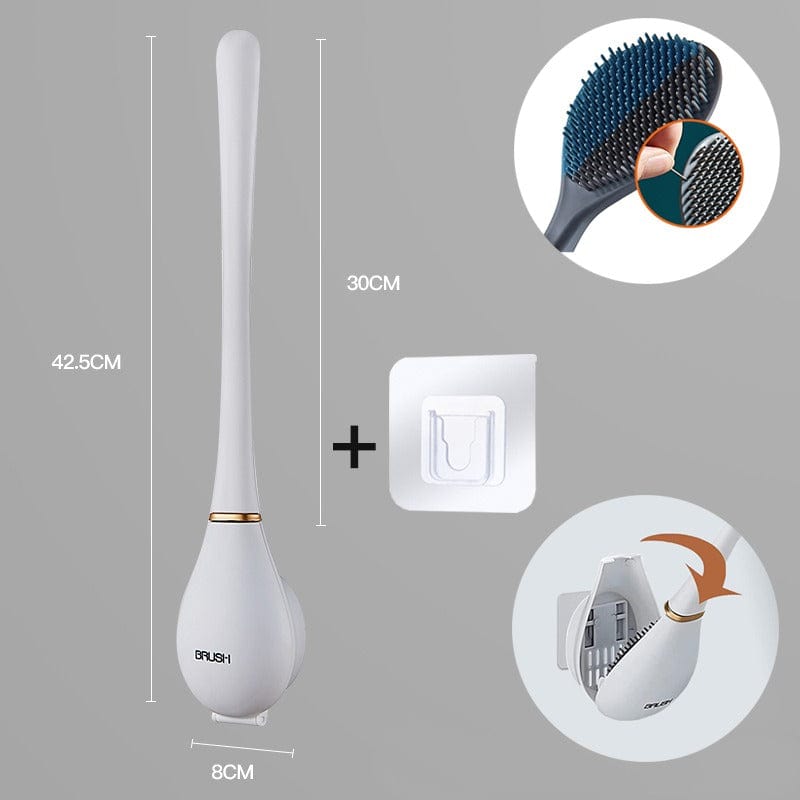 Moderne flexibele siliconen toiletborstel voor thuis