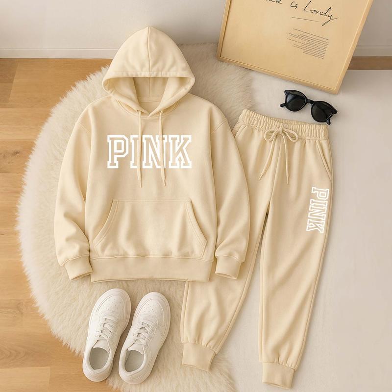 Unisex effen oversized hoodies & joggingbroeken set