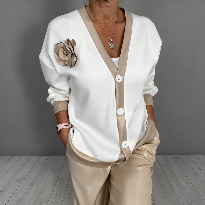 🔥2-delige casual dames-set met V-hals en hoge taille