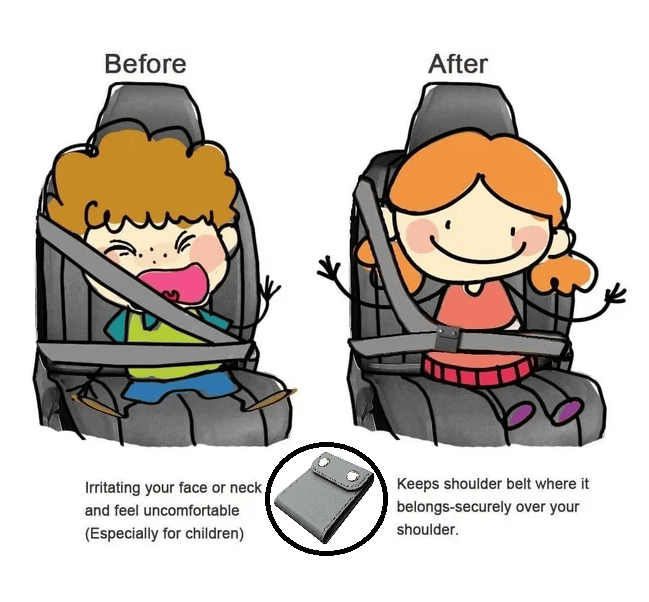 ⚡ Verstelbare autogordel, universeel comfort