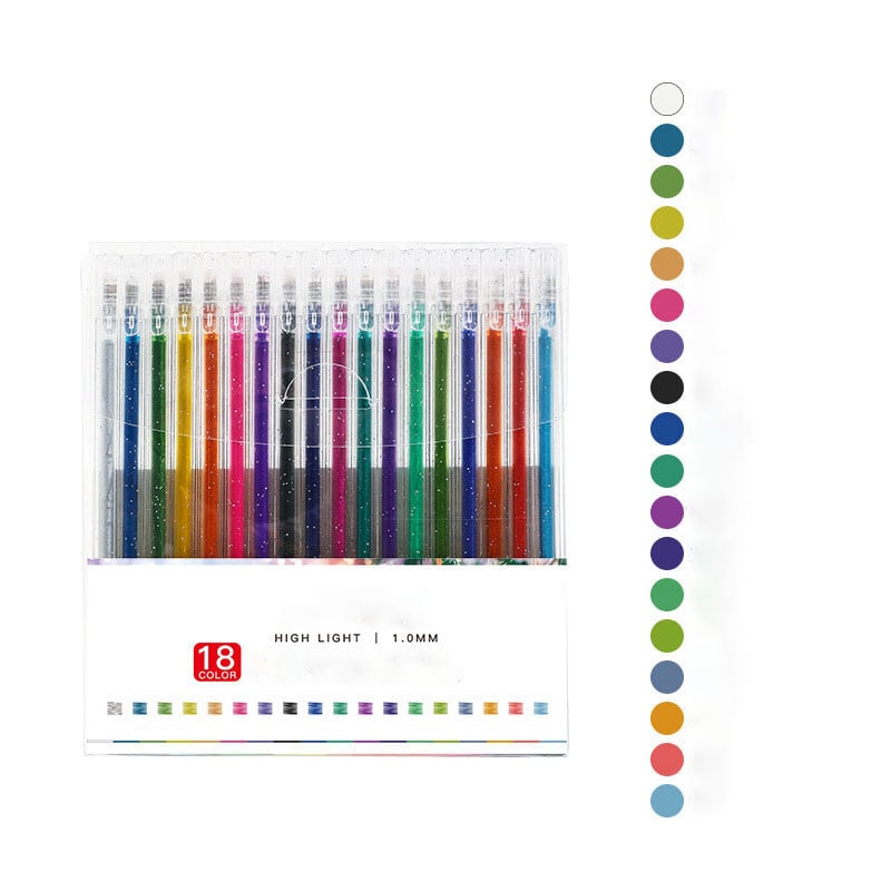 Glitter Gel Pennen Set - 12/18/24/36 Stuks | Kleurrijke Gelpennen voor Tekenen