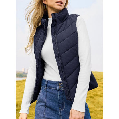 ⏰Hot Sale-Puffer Vest Vrouwen Mouwloze Zip Up Bovenkleding