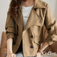 Korte mode-trenchcoat in Koreaanse stijl