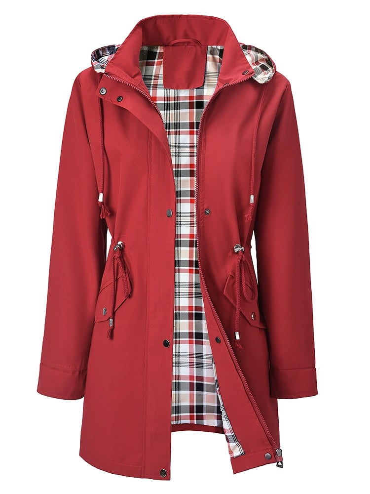 🍂Herfst Hete Verkoop 49%💗🧥Ultieme geruite waterdichte jas voor dames🍃