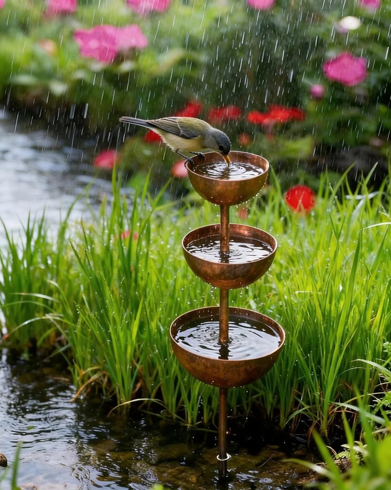 🐦 50% KORTING⚡ Rain Catcher - Plantensteun 🌧️ Metalen tuindecoratie