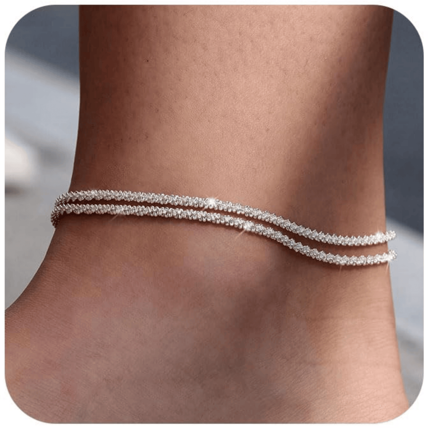 🥰Dainty Gelaagd Waterdicht Enkelbandje Voor