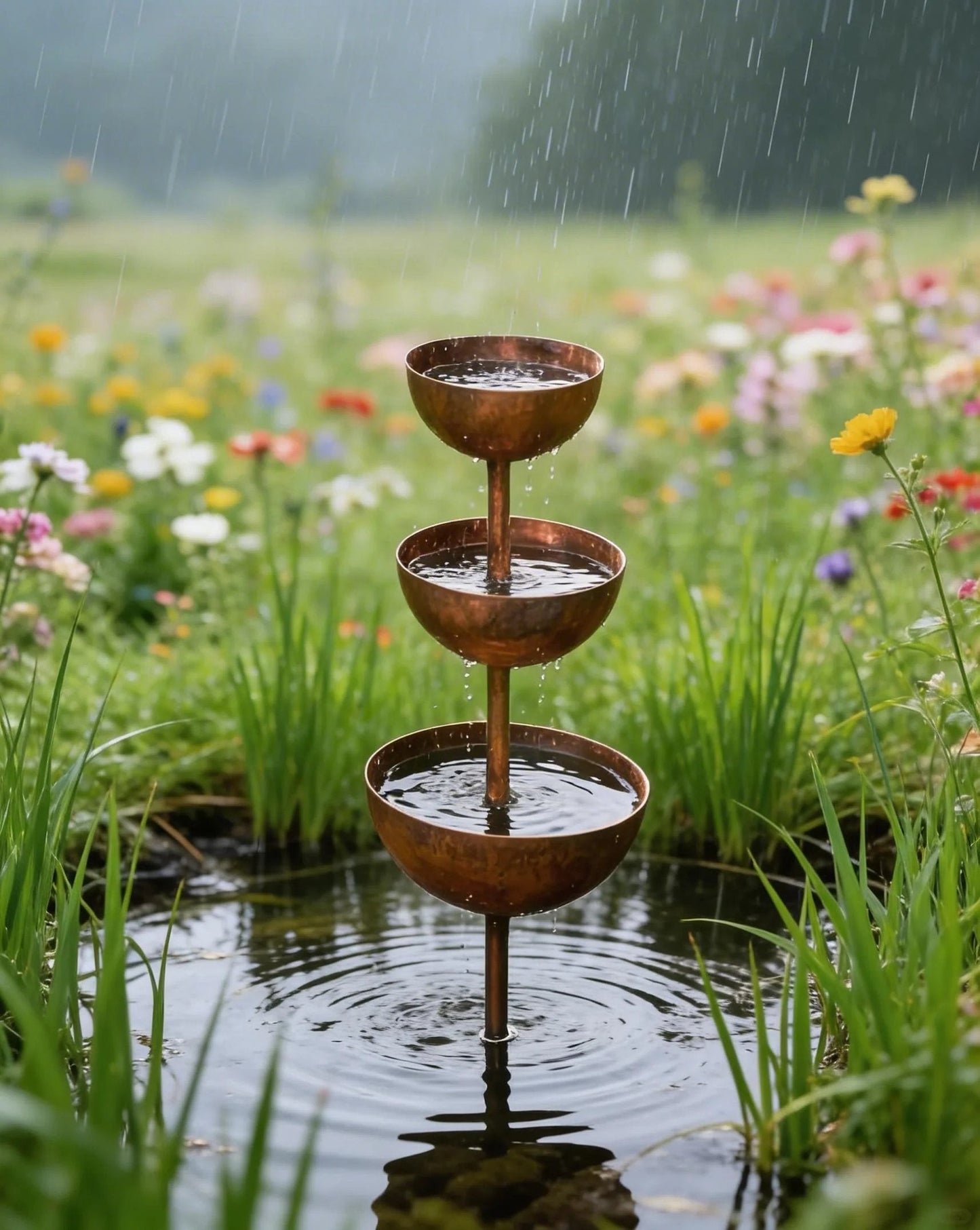 🐦 50% KORTING⚡ Rain Catcher - Plantensteun 🌧️ Metalen tuindecoratie