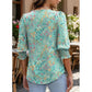 🔥Uitverkoop 50% KORTING💝✨Damesblouse met 3/4 mouwen en gesmokte manchetten