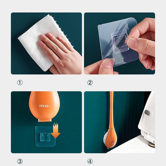 Moderne flexibele siliconen toiletborstel voor thuis
