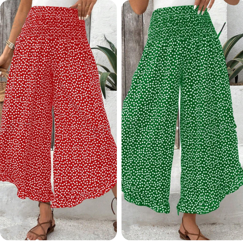 ⏳Tijdsgebonden special⏰Dames ruime taille hoge broek met wijde pijpen – Slankmakend, comfortabel & stijlvol