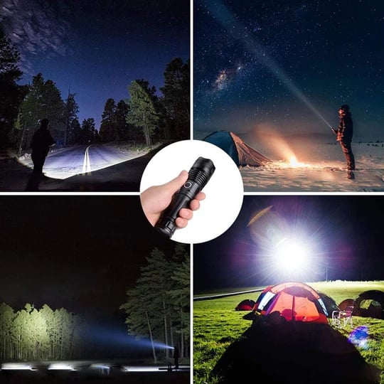 ✨ 90000 lumen tactische LED-zaklamp – 3 jaar garantie, oplaadbaar en te gebruiken als powerbank! ⚡🔦