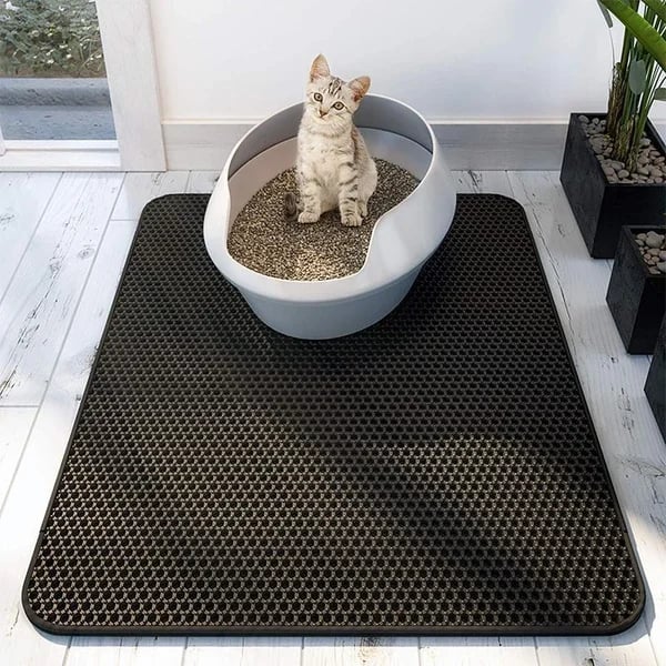 🐱 Tapis Antidérapant pour Litière pour Chat – Antislip, Gemakkelijk Schoon Te Maken & Waterdicht (Huis Ruweloos & Kattenvriendelijk!)