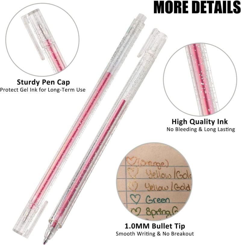 Glitter Gel Pennen Set - 12/18/24/36 Stuks | Kleurrijke Gelpennen voor Tekenen