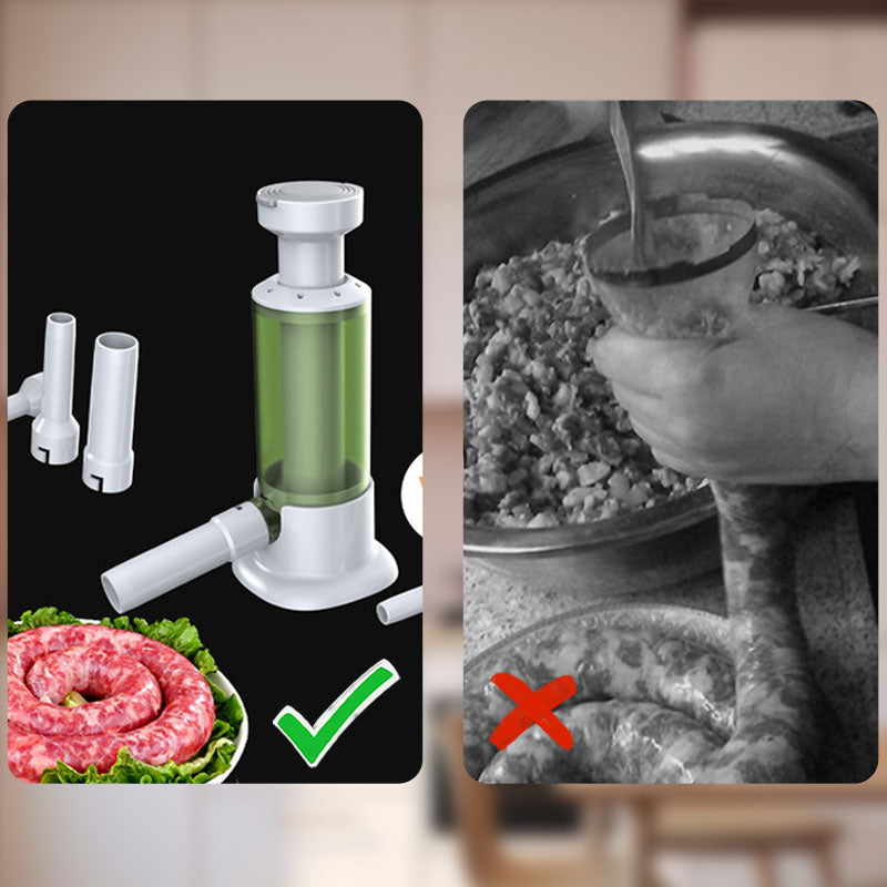 Sausage Stuffer with 4 Different Sizes Stuffing Tubes
