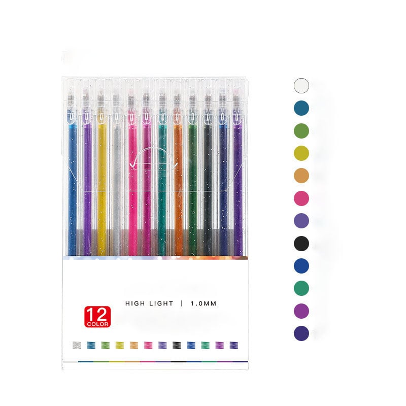 Glitter Gel Pennen Set - 12/18/24/36 Stuks | Kleurrijke Gelpennen voor Tekenen