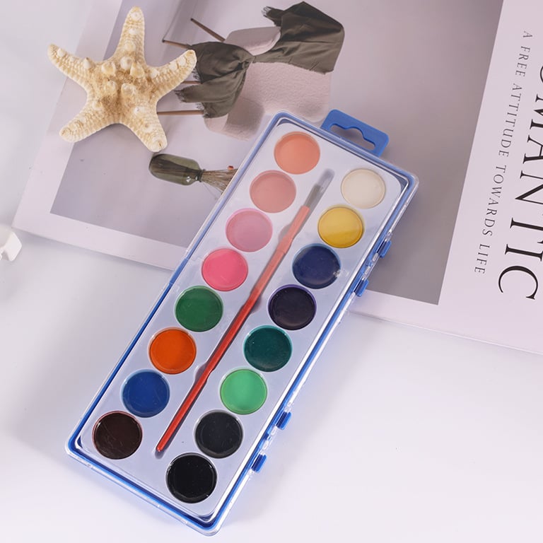 🎅 50% KORTING✨ Aquarelwerkboek voor beginners met 16 kleuren verf