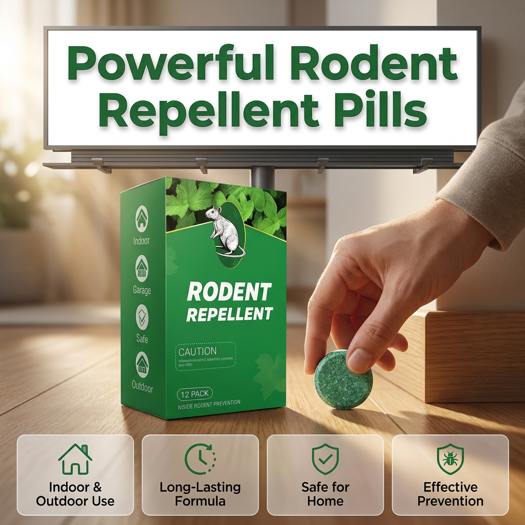 ❄️Zomerfresh 50% Korting!🛡️Plantaardige Ongedierte Afweertabletten – Gifvrij Muizen- en Insectenafweermiddel voor Binnen, Buiten, Garage & Tuin