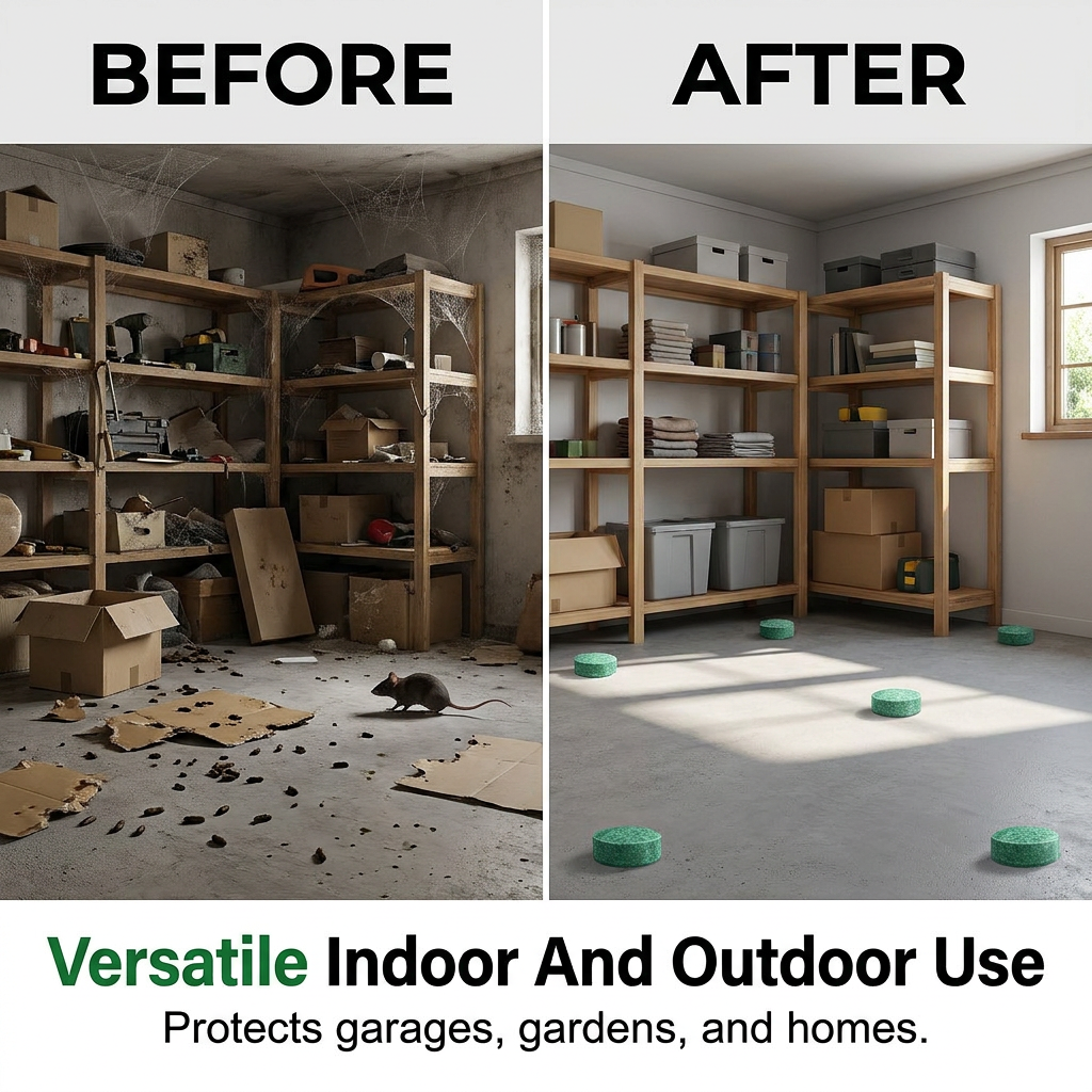 ❄️Zomerfresh 50% Korting!🛡️Plantaardige Ongedierte Afweertabletten – Gifvrij Muizen- en Insectenafweermiddel voor Binnen, Buiten, Garage & Tuin