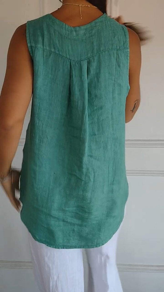 💝V-hals mouwloze casual top voor dames