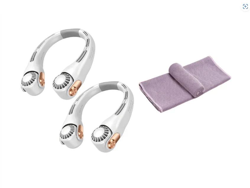 🌀 TIJDELIJKE AANBIEDING: 50% KORTING! 💥 360° draaibare nekventilator – ultrastil, 3 snelheden, handsfree, lange batterijduur ✨