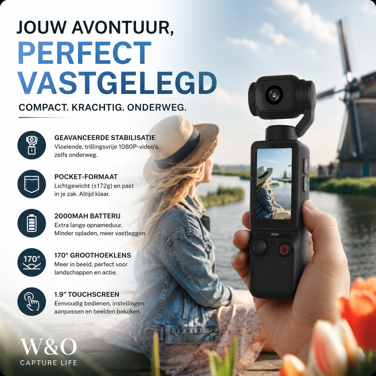 📸✨ 【Beperkte oplage – 50% korting】Zakcamera met kantelbaar scherm – perfect selfies in scène zetten 📱💄 meteen delen, zonder nabewerking
