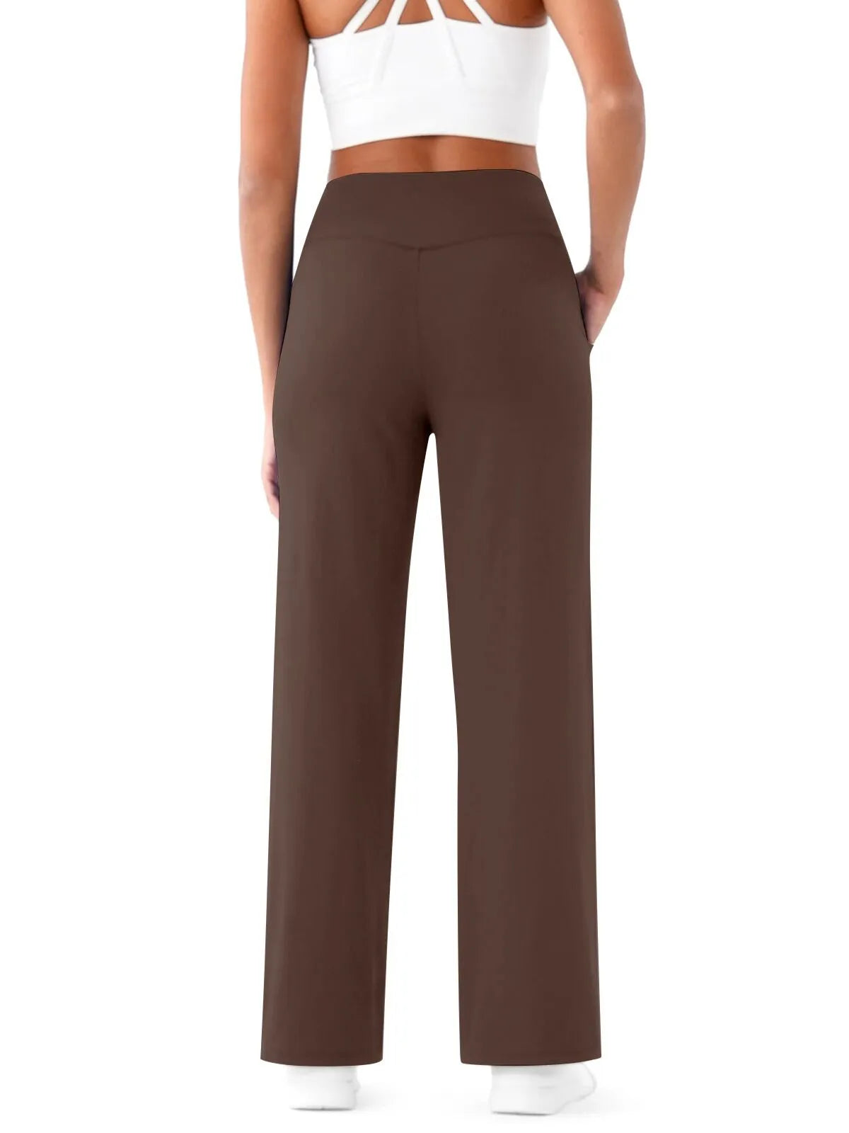 🩷Herfstuitverkoop🩷Plus Size minimalistische baggy stretch casual broek met hoge taille en rechte pijpen