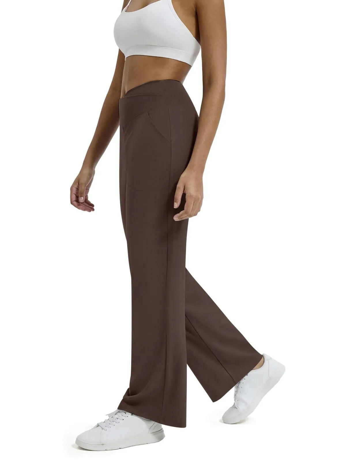 🩷Herfstuitverkoop🩷Plus Size minimalistische baggy stretch casual broek met hoge taille en rechte pijpen