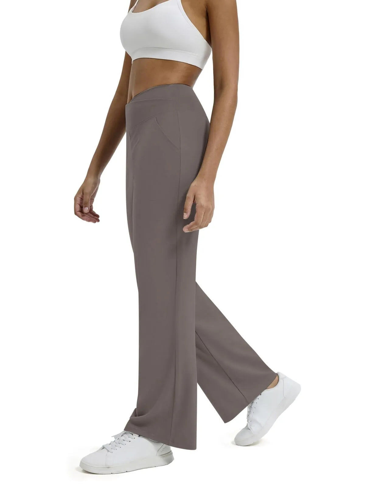 🩷Herfstuitverkoop🩷Plus Size minimalistische baggy stretch casual broek met hoge taille en rechte pijpen