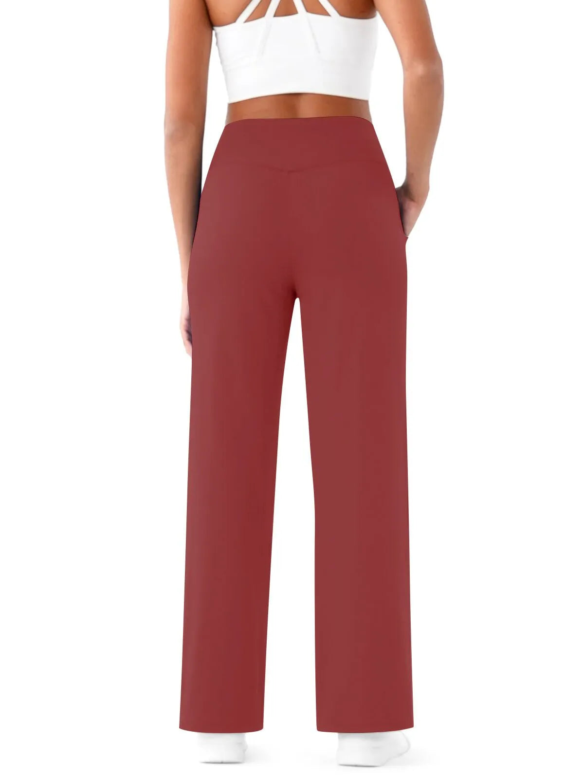 🩷Herfstuitverkoop🩷Plus Size minimalistische baggy stretch casual broek met hoge taille en rechte pijpen