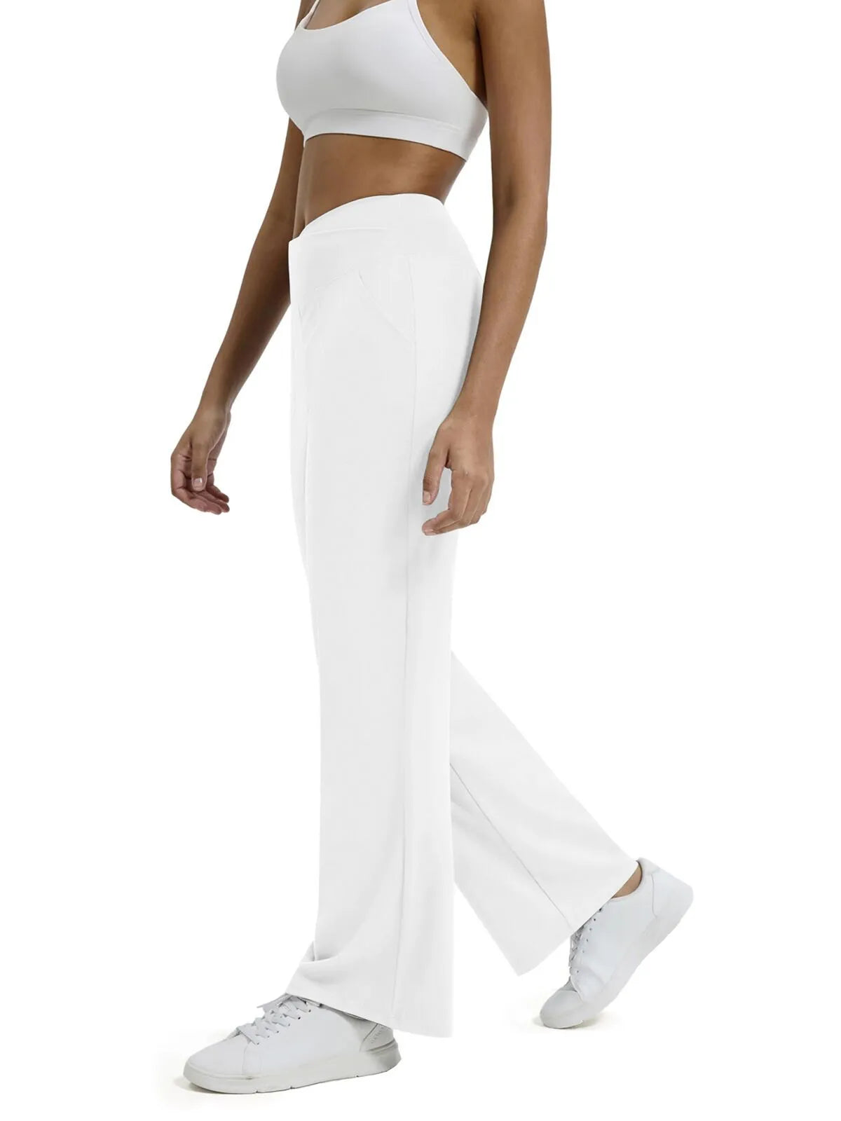 🩷Herfstuitverkoop🩷Plus Size minimalistische baggy stretch casual broek met hoge taille en rechte pijpen