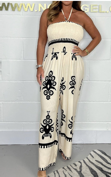 Tube Top Jarretel Jumpsuit