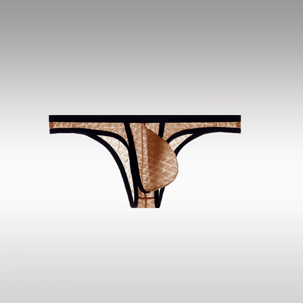 Sexy Low-Rise Comfort Bikini voor Heren, IJs Zijden Mesh, Transparante Ultradunne Slips