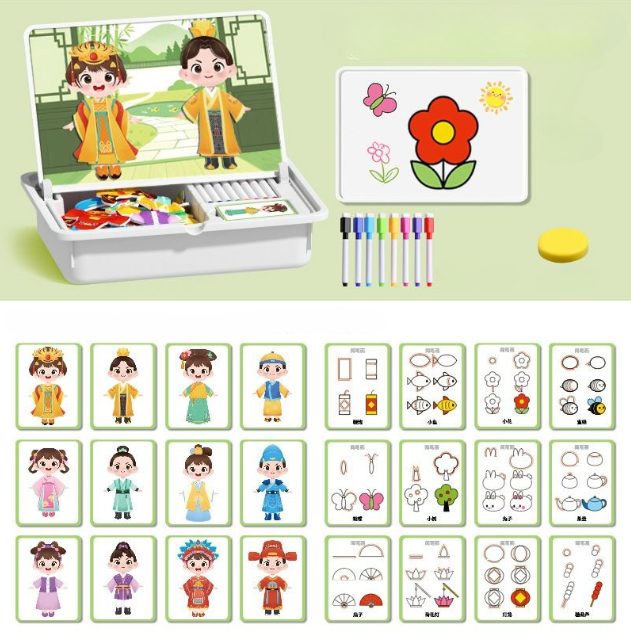 🔥Magnetische puzzels Face Dress Up Reisspel Dubbelzijdig Educatief leerspeelgoed voor kleuter