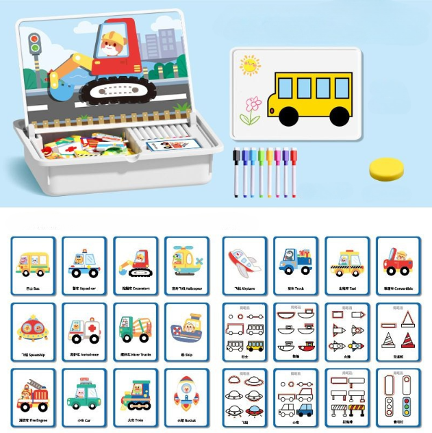 🔥Magnetische puzzels Face Dress Up Reisspel Dubbelzijdig Educatief leerspeelgoed voor kleuter