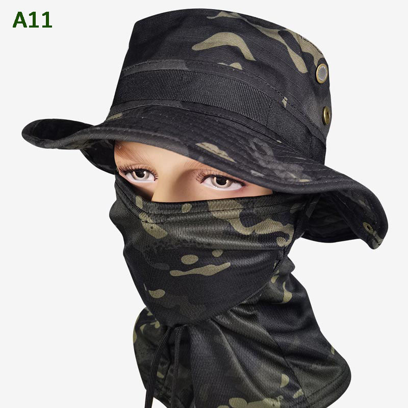 🎁2026 Nieuw binnen 48% KORTING💥2-in-1 camouflage vissershoed en masker nek wrap