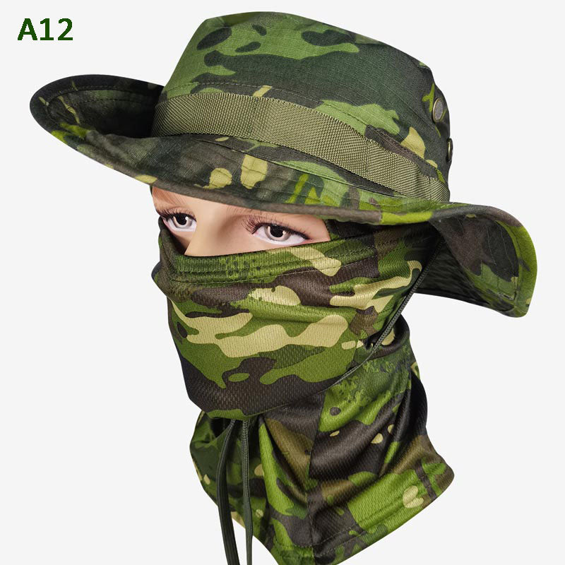 🎁2026 Nieuw binnen 48% KORTING💥2-in-1 camouflage vissershoed en masker nek wrap