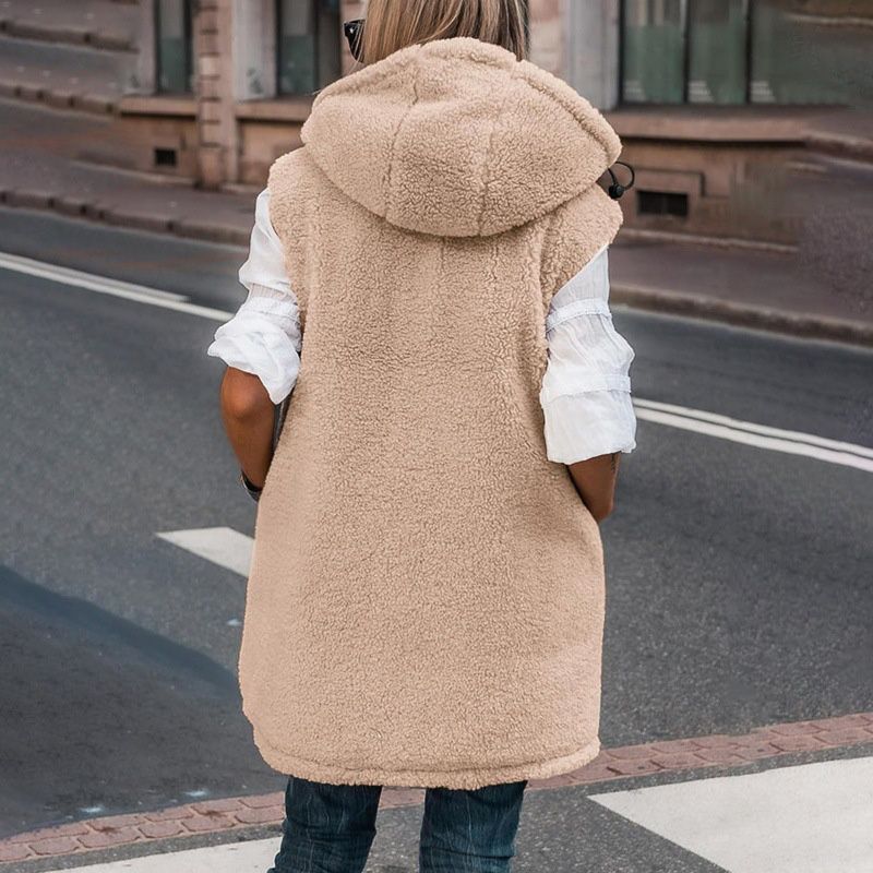 🔥Omkeerbaar herfstvest voor dames, mouwloos jasje van imitatie fleece