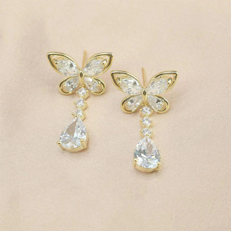 Zircon Butterfly Oorbellen - Geweldig cadeau